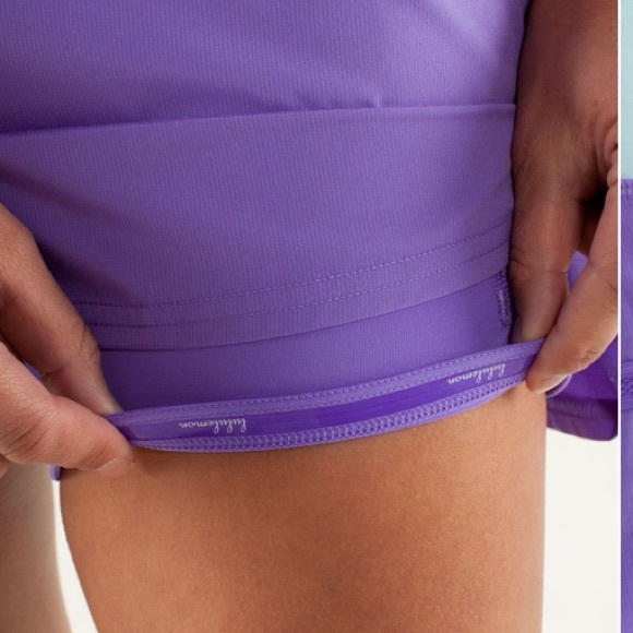 Lululemon Run: Pace Setter Skirt 
Power Purple Bold Stripe Size 10 skort golf - Picture 5 of 14